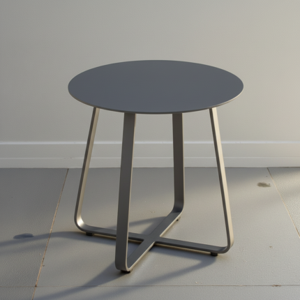 Minimalist Round Steel Side Table