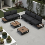 Wood Modular Outdoor Seating Set