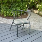 Bold-Ribbon Woven Outdoor Chair