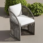 Curved Rope-Arm Outdoor Lounge Chair