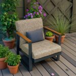 Wood-Arm Outdoor Lounge Chair
