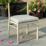 Yellow Grid-Weave Patio Chair