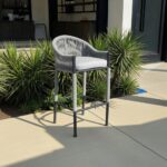 Rope-Back Patio Bar Stool