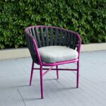 Asymmetric Rope-Back Outdoor Chair